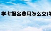 学考报名费用怎么交(学考报名费用怎么交的)
