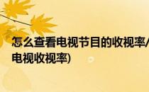 怎么查看电视节目的收视率/电视剧收视率排行榜(如何查看电视收视率)