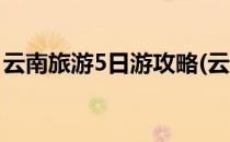 云南旅游5日游攻略(云南旅游5日游攻略视频)