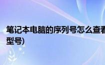 笔记本电脑的序列号怎么查看(笔记本电脑的序列号怎么查看型号)