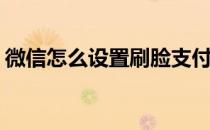 微信怎么设置刷脸支付(微信刷脸支付怎么弄)