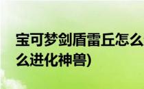 宝可梦剑盾雷丘怎么进化(宝可梦剑盾雷丘怎么进化神兽)