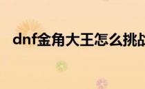 dnf金角大王怎么挑战(金角大王怎么获得)