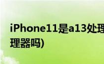iPhone11是a13处理器吗(apple11是a13处理器吗)
