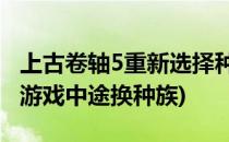 上古卷轴5重新选择种族 方法教程(上古卷轴5游戏中途换种族)