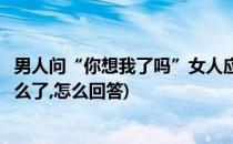 男人问“你想我了吗”女人应该怎么回答(女人问男人想我什么了,怎么回答)