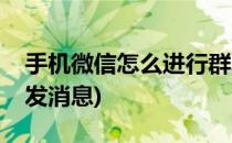 手机微信怎么进行群发(手机微信怎么进行群发消息)