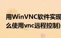 用WinVNC软件实现远程控制的操作教程(怎么使用vnc远程控制)