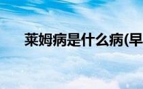 莱姆病是什么病(早期莱姆病是什么病)