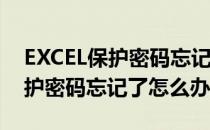 EXCEL保护密码忘记了怎么办(excel 文档保护密码忘记了怎么办)