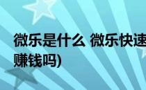 微乐是什么 微乐快速赚钱方法(微乐是什么能赚钱吗)