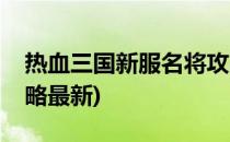 热血三国新服名将攻略(热血三国新服名将攻略最新)