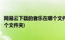 网易云下载的音乐在哪个文件夹(手机网易云下载的音乐在哪个文件夹)