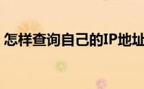 怎样查询自己的IP地址(怎么查自己的Ip地址)