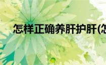 怎样正确养肝护肝(怎样正确养肝护肝茶)