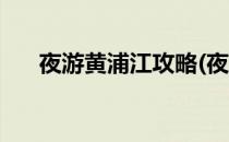 夜游黄浦江攻略(夜游黄浦江攻略图文)