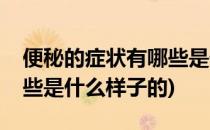 便秘的症状有哪些是什么样(便秘的症状有哪些是什么样子的)