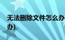 无法删除文件怎么办(手机无法删除文件怎么办)