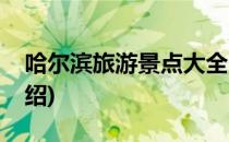 哈尔滨旅游景点大全(哈尔滨旅游景点大全介绍)