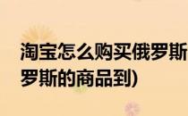 淘宝怎么购买俄罗斯的商品(淘宝怎么购买俄罗斯的商品到)