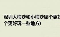深圳大梅沙和小梅沙哪个更好玩一些(深圳大梅沙和小梅沙哪个更好玩一些地方)