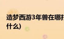 造梦西游3年兽在哪打(造梦西游3年兽打完掉什么)