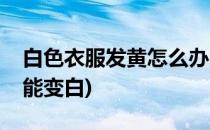 白色衣服发黄怎么办(白色衣服发黄怎么洗才能变白)