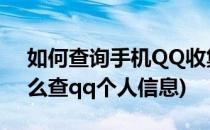 如何查询手机QQ收集的个人信息(手机号怎么查qq个人信息)