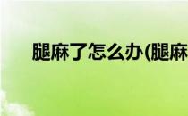 腿麻了怎么办(腿麻了怎么办怎么缓解)