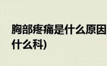 胸部疼痛是什么原因(胸部疼痛是什么原因挂什么科)