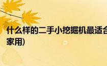 什么样的二手小挖掘机最适合(什么样的二手小挖掘机最适合家用)