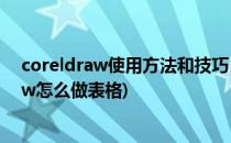 coreldraw使用方法和技巧[12]如何用表格排版(coreldraw怎么做表格)