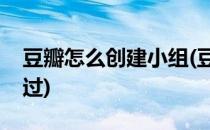 豆瓣怎么创建小组(豆瓣怎么创建小组容易通过)