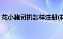 花小猪司机怎样注册(花小猪司机版怎么注册)