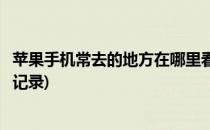 苹果手机常去的地方在哪里看(苹果手机常去的地方在哪里看记录)