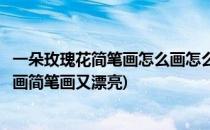 一朵玫瑰花简笔画怎么画怎么画一朵玫瑰花(一束玫瑰花怎么画简笔画又漂亮)