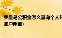 秦皇岛公积金怎么查询个人账户(秦皇岛公积金怎么查询个人账户明细)
