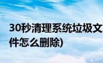 30秒清理系统垃圾文件(30秒清理系统垃圾文件怎么删除)