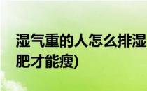 湿气重的人怎么排湿(湿气重的人怎么排湿减肥才能瘦)