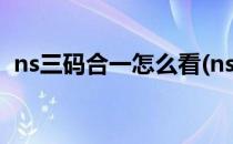 ns三码合一怎么看(ns三码合一是指哪三码)