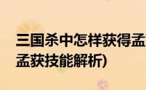 三国杀中怎样获得孟获的攻略雷达图(三国杀孟获技能解析)