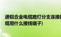 通铝合金电缆路灯分支连接器(T接端子)安装步骤(铝合金电缆用什么接线端子)