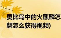 奥比岛中的火麒麟怎么获得(奥比岛中的火麒麟怎么获得视频)