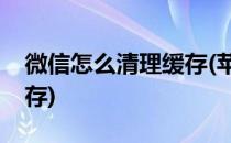 微信怎么清理缓存(苹果手机微信怎么清理缓存)