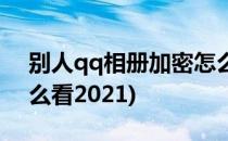 别人qq相册加密怎么看(别人qq相册加密怎么看2021)