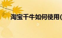淘宝千牛如何使用(淘宝千牛怎么使用)