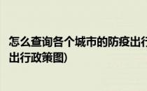 怎么查询各个城市的防疫出行政策(怎么查询各个城市的防疫出行政策图)