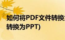 如何将PDF文件转换为CAD(如何将PDF文件转换为PPT)