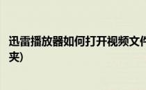 迅雷播放器如何打开视频文件(迅雷播放器如何打开视频文件夹)
