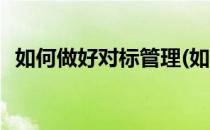 如何做好对标管理(如何做好对标管理办法)